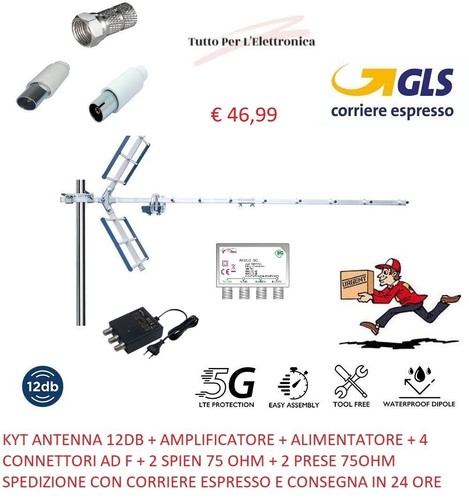 Kit antenna digitale terrestre - antenna,